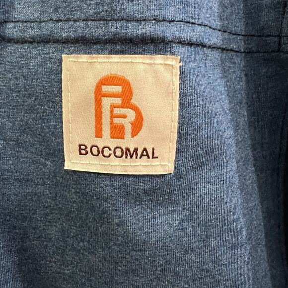 Bocomal FR Flame Resistant Mens T Shirt 5 Xl Blue Henley Long Sleeve Cat 2 Work - Picture 3 of 8